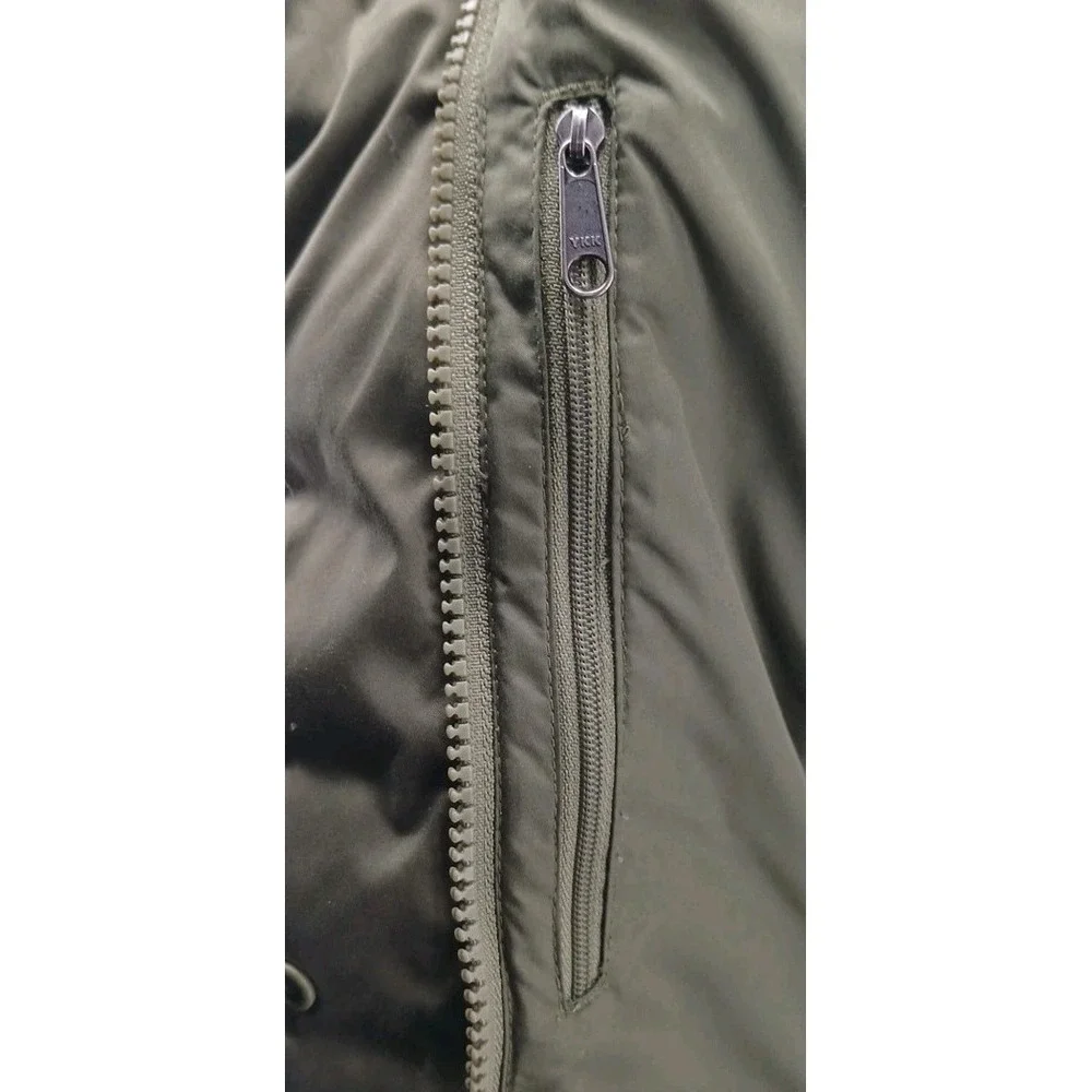 Vntg Y2K Patagonia Green Goose Down Puffer Coat Jacket Hooded Women's Zip Up Med